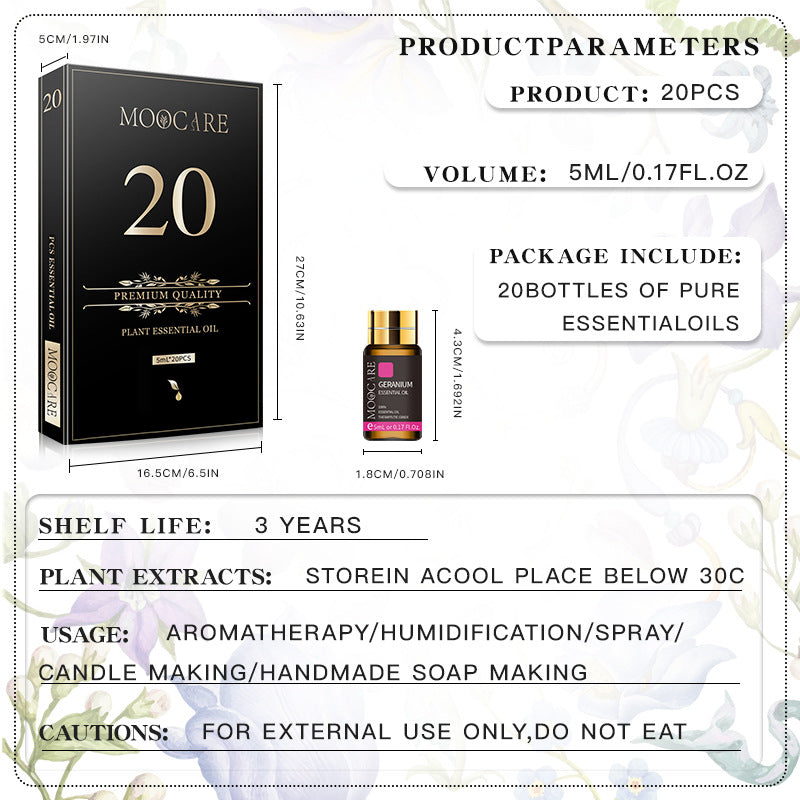 20 قطعة من زيت موكير للعلاج العطري